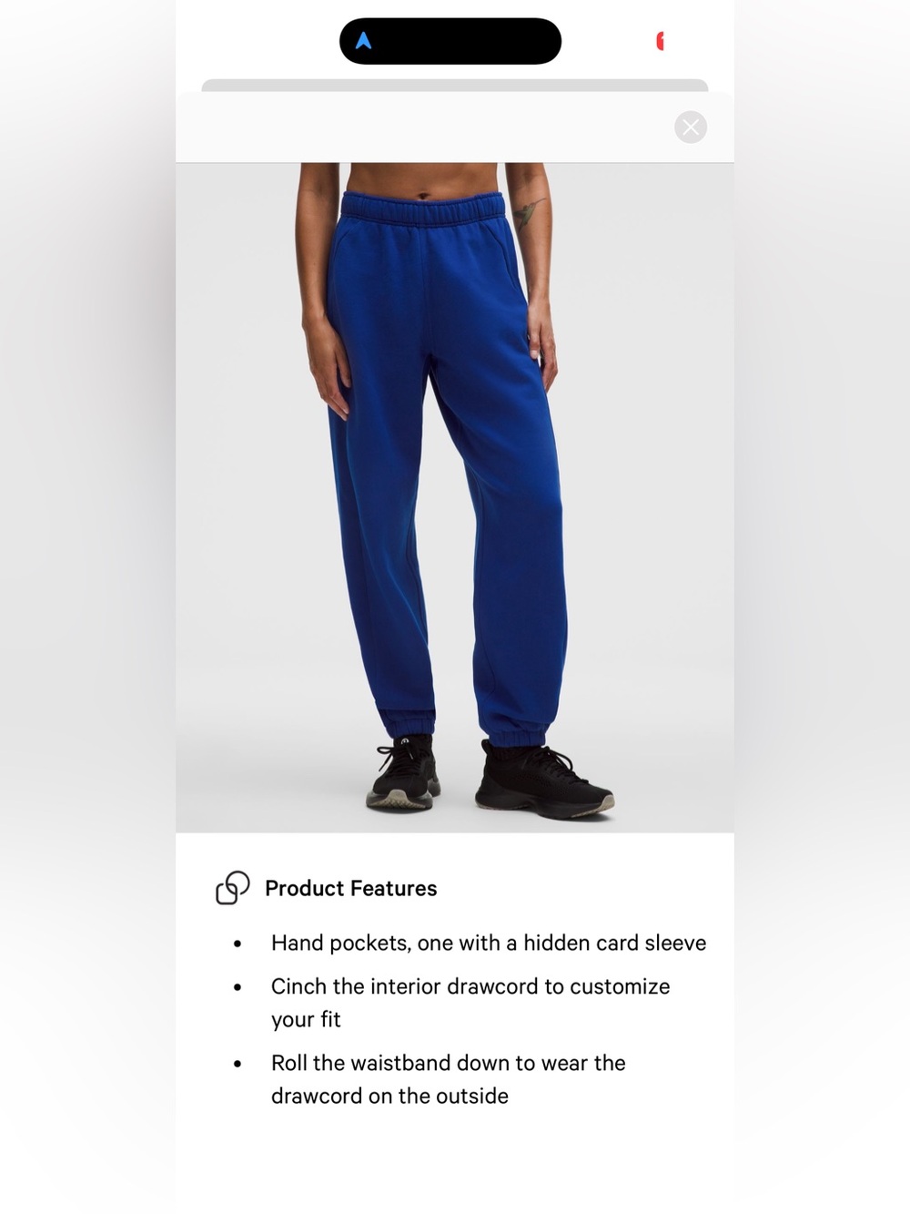 Worn Once! Lululemon Oversized Mid-Rise Scuba Jogger - True Navy, XS - Picture 12 of 14
